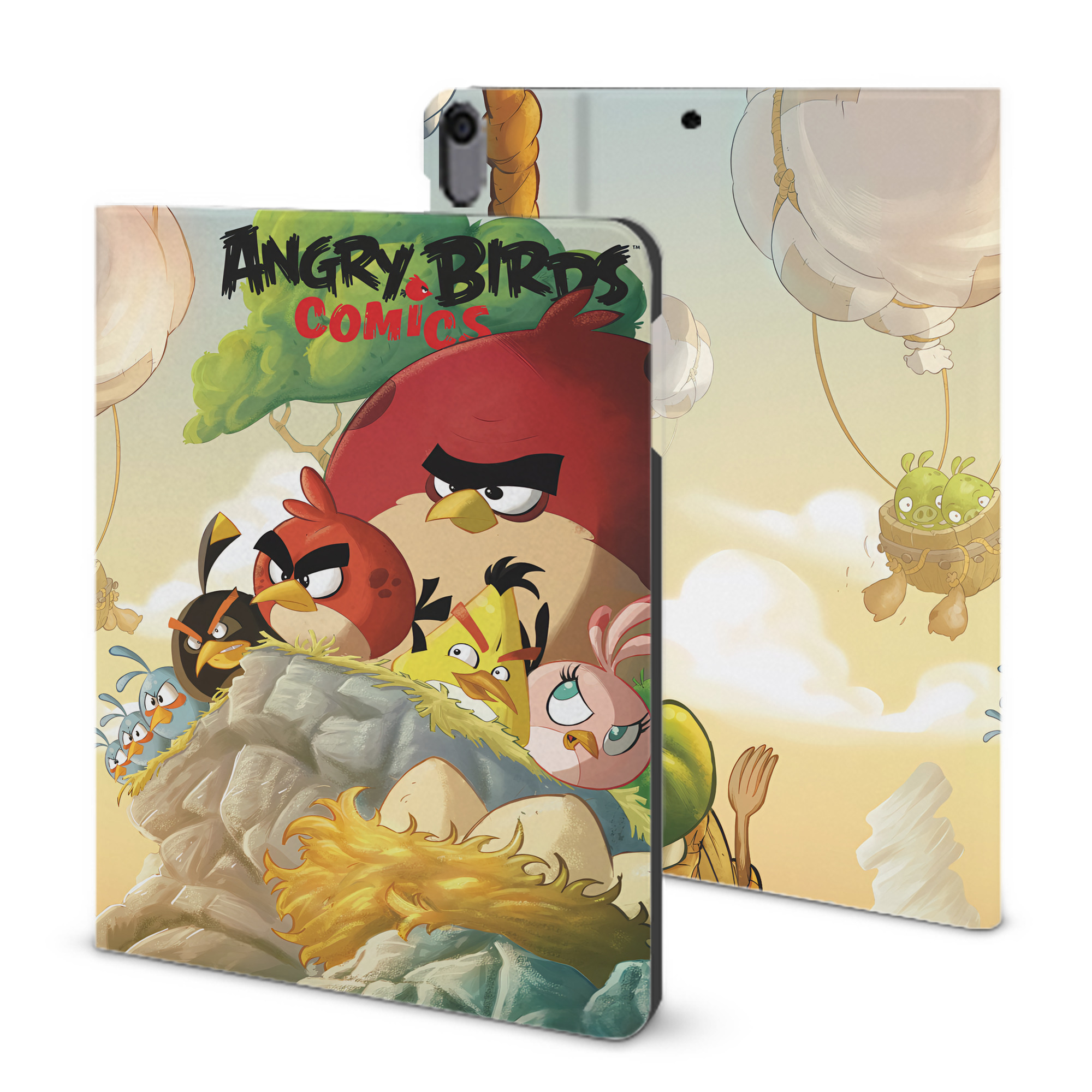 （画像用） Angry Birds アングリーバード IPad ケース ブック型 PUレザー TPU 耐衝撃 軽量 薄型 ペン収納なし 全面保護 IPad 各モデル対応